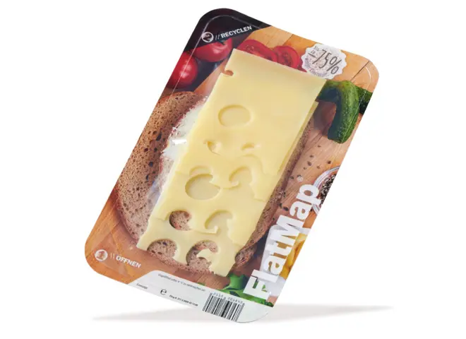 FlatMap fra Nemco er den perfekte løsning til at fremhæve produktet i køledisken. Vi har et bredt udvalg af emballage til ost- og mejeri, hvoraf flere af vores skin pack produkter er genanvendelige eller plastreduceret.